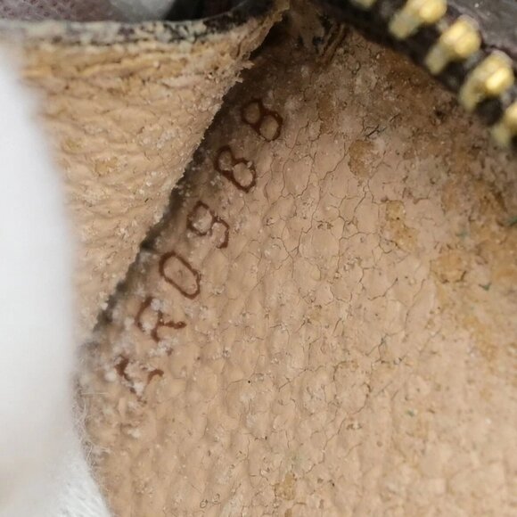 LOUIS VUITTON Logo BUCKET PM Pouch Bag Monogram Leather Brown France 60EE073 - Picture 4 of 13